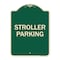 Signmission Designer Series Stroller Parking, Green & Tan Heavy-Gauge Aluminum Sign, 24" x 18", G-1824-22831 A-DES-G-1824-22831 - alternate 1